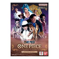 Promotional image for the Netflix One Piece card game featuring colorful characters and dynamic poses.