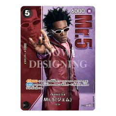 Mr. 5 card featuring a character in stylish sunglasses, showcasing unique design and vibrant colors.
