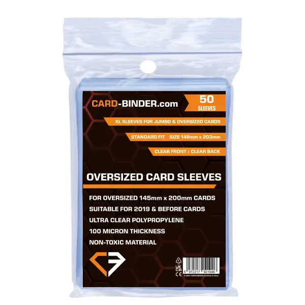 Pack of 50 Jumbo XL Oversized Card Sleeves