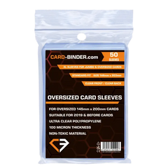 Pack of 50 Jumbo XL Oversized Card Sleeves