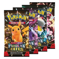 Pokemon Scarlet & Violet Paldean Fates 4 booster pack art set