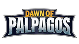 Palworld Dawn of Palpagos Trial Deck Green-Purple logo showcasing Dawn of Palpagos in bold design.
