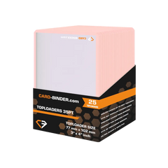 Premium Pink Border Toploaders: 25 pack, perfect for high-end card protection.