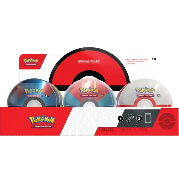 Pokemon Pokeball Tin Display Q3 2023 -Sword & Shield