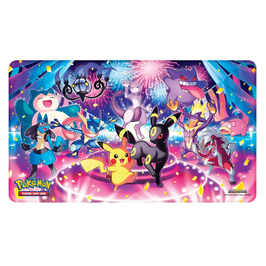Pokémon TCG 30th Celebration Ultra Premium Collection - Night Out featuring Pikachu and Dark Pokémon in a festive design.
