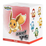 Pokémon Eevee Blind Box featuring Eevee and its Eeveelutions, colorful packaging with random card holders inside.