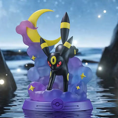Eevee Figure Blind Box - Umbreon Pokémon resin figure against a cosmic backdrop, perfect for Eeveelution fans!