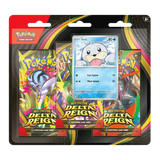 Delta Reign 3-Pack Blister (Live-stream) featuring Seel card and booster packs from the Pokemon TCG Delta Reign expansion.