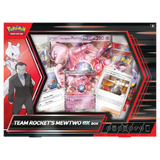 Team Rocket's Mewtwo EX Box featuring Mewtwo, Meowth, Giovanni, and Pokémon TCG cards for collectors.
