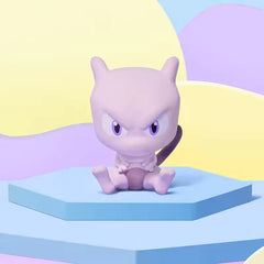 FUNISM Mini Figure 3.0 Blind Box featuring a cute Mewtwo figure on a colorful background.