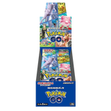 Pokemon Go Japanese Booster Box display featuring multiple booster packs from the Pokémon Go Japanese set.