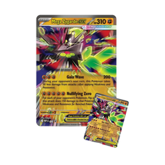 Mega Zygarde ex card shown in Zygarde Premium Collection (Live-stream), featuring powerful moves Gaia Wave and Nullifying Zero.