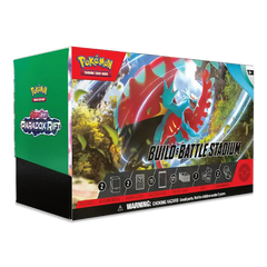 Paradox Rift Stadium Build & Battle Stadium packaging with vibrant artwork from the Pokémon Trading Card Game.