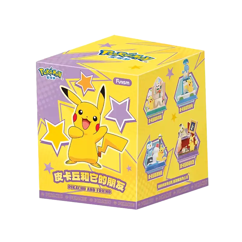 Pikachu and Friends Figure Blind Box featuring Pikachu and various Pokémon characters.