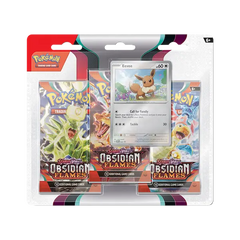 Pokemon Scarlet and Violet Obsidian Flames 3-Pack Blister Eevee