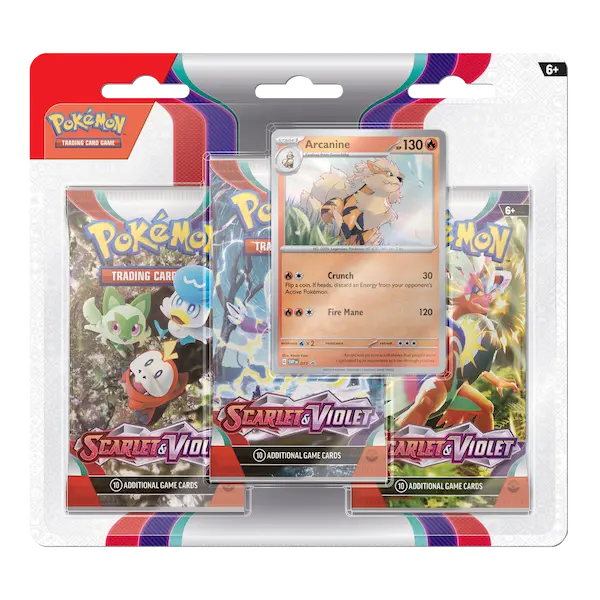 Pokemon Scarlet & Violet (SVI) 3-Pack Blister - Arcanine