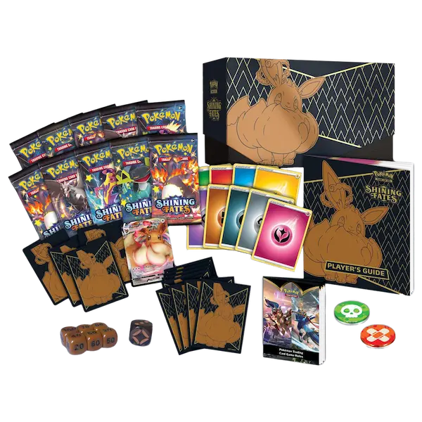 Contents of Pokemon Sword & Shield Shining Fates Elite Trainer Box