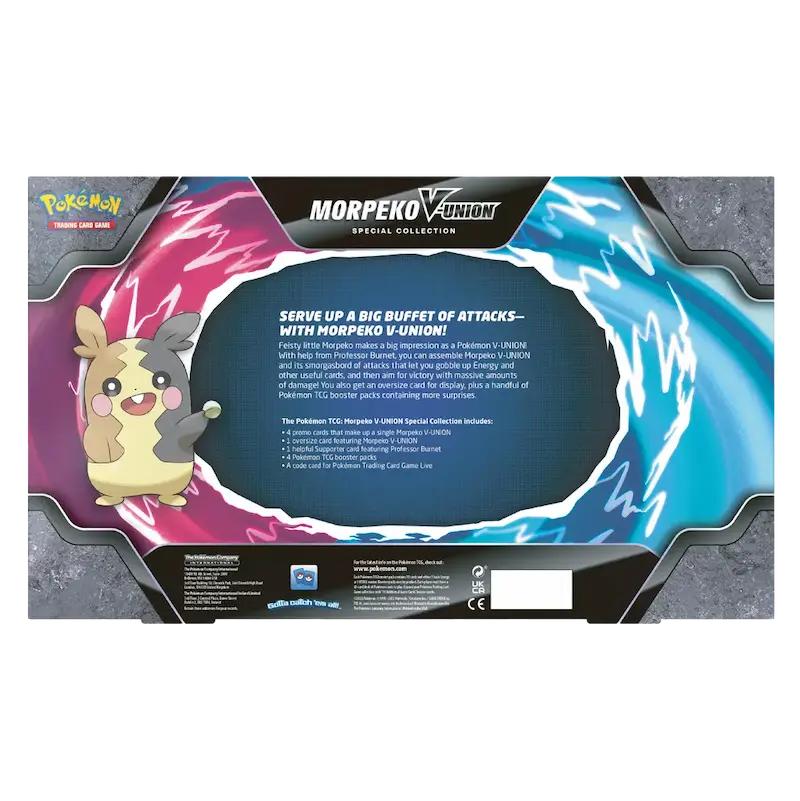 Pokemon Sword & Shield Morpeko V Collection Box - Back Information