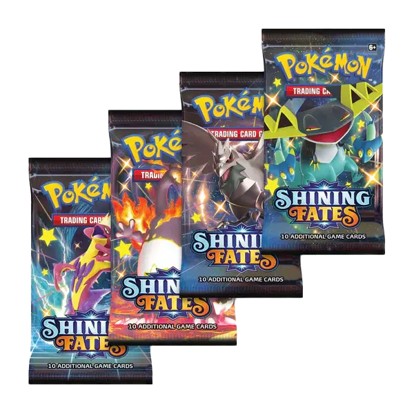 Pokemon Sword & Shield Shining Fates 4 booster packs Art Set