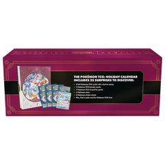 Pokémon TCG 2025 Holiday Advent Calendar with 25 surprises including cards and items.