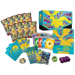Ascended Heroes Elite Trainer Box featuring booster packs, promo cards, and player guide for the Pokémon TCG.