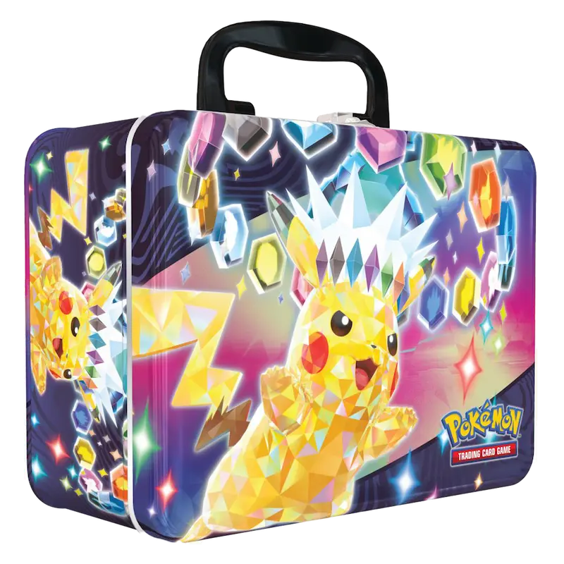 Pikachu Chest Fall 2024 featuring Pikachu from Pokémon TCG collection with colorful design and handle.