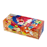 3-Pack Pokémon Center Box featuring vibrant artwork of Gyarados and Pikachu for Pokémon fans.