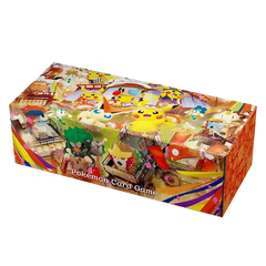 3-pack Pokémon Center-box med livfulla Pokémon-designer och karaktärer på samlingsförpackningen.