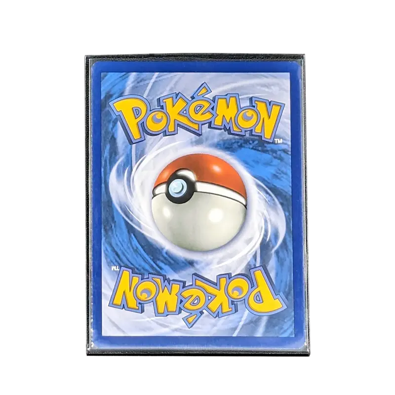 Pokemon card in black deck sleeve