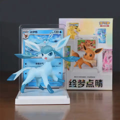 Pokémon Eeveelutions Blind Box [Live] featuring a beautifully sculpted Glaceon figure displayed with a card.