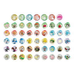 Gem Pack Badge collection 2 featuring a variety of collectible badges with unique Pokémon designs.