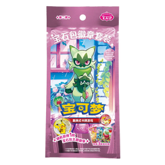 Gem Pack Badge collection 2 featuring Meowscarada on packaging with collectible items and foil cards.