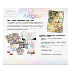 Pokemon Prismatic Evolutions Elite Trainer Box (ETB) - Backside Information