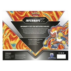 Pokemon Infernape V Collection Box - Information på baksidan