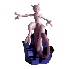 30th Celebration Mewtwo Figure Collection showcasing Mewtwo on a decorative base, highlighting Pokémon TCG history.