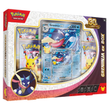 30th Celebration Greninja Collection - Greninja ex Box featuring special promo cards and Pokémon collectibles.