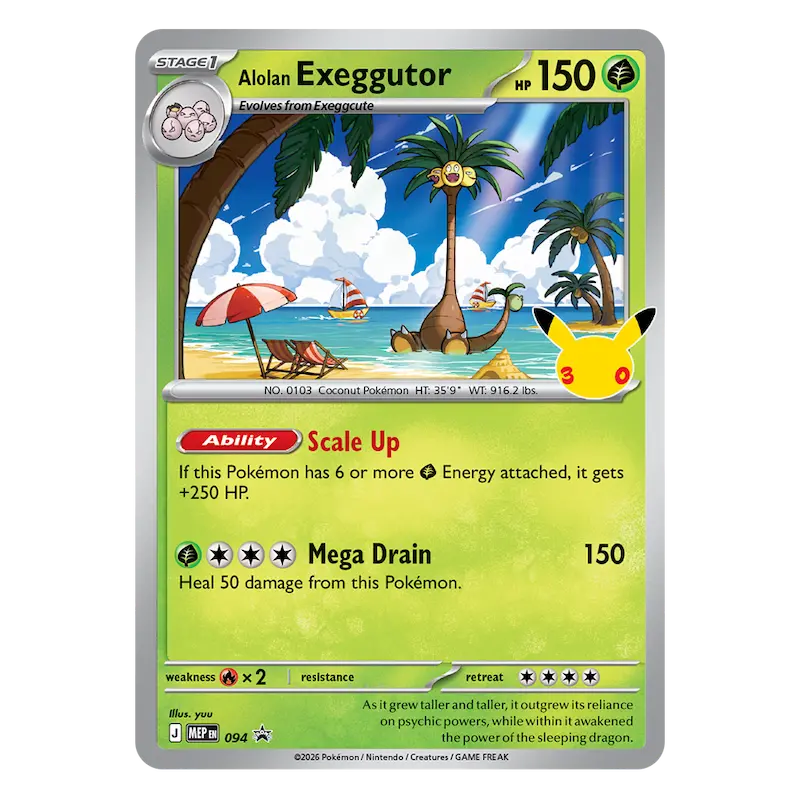 exeggutor pokemon card 30th Celebration 3-Pack Blister (Day) – Final Fantasy 16-Day Count-Up, cs2aC - 134 SSR You cant add more Finish:Photo Paper