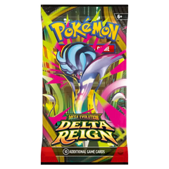 Delta Reign 3-Pack Blister (Live-stream) featuring Mega Rayquaza on the packaging of Pokemon TCG expansion.