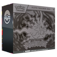 Pokémon TCG Mega Evolution Pitch Black Elite Trainer Box featuring Mega Darkrai ex.