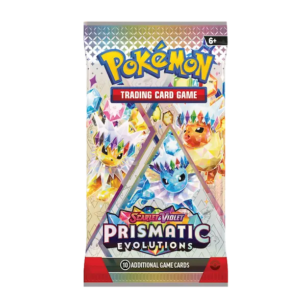 Pokemon Prismatic Evolutions Booster Pack - Flareon & Vaporeon & Jolteon Art