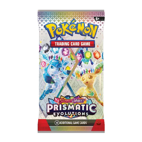 Pokemon Prismatic Evolutions Booster Pack - LEafeon & Glaceon Art