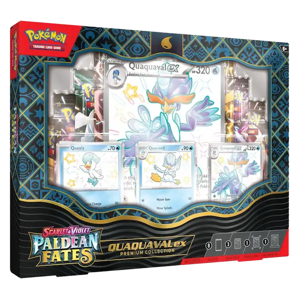 Pokemon Scarlet & Violet Paldean Fates Quaquaval EX Premium Collection