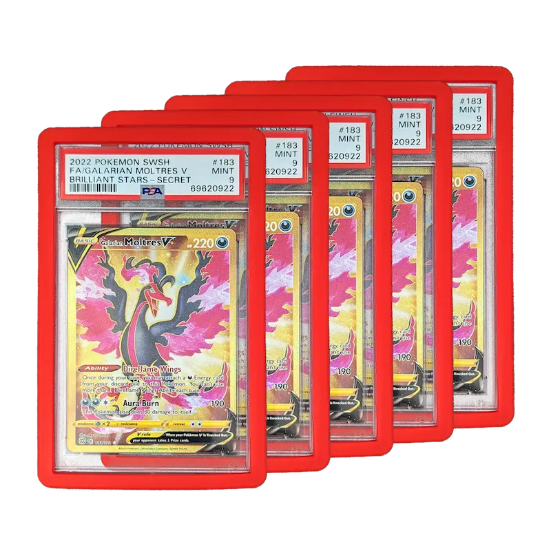 red pokemon card binder PSA Slab Bumper - Red