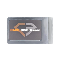 Semi-rigid card holder with card inside