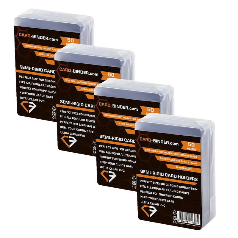Semi-Rigid Card Holders (50) + Sleeves (100) Bundle – Card-Binder.com