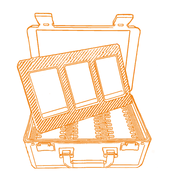 Slab case outline in organe image