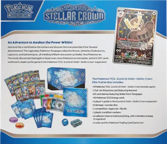 Pokemon Stellar Crown Elite Trainer Box back description