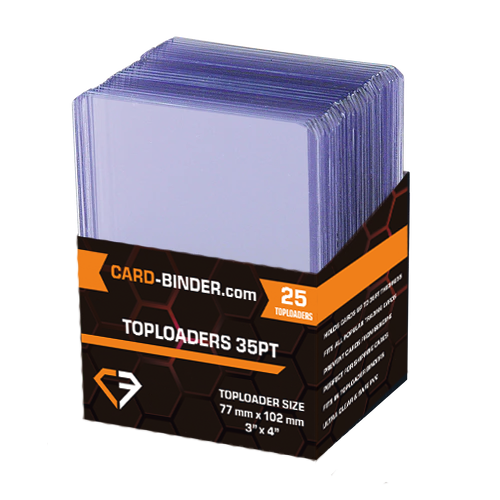 Pack of 25 standard size toploaders