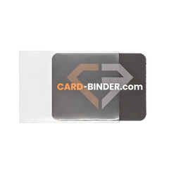 card in white deck protector sleeve