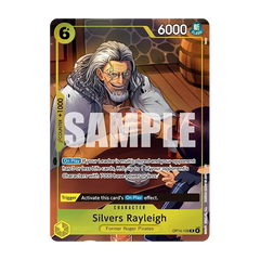 One Piece: Illustration Box vol.7 (Live) featuring Silvers Rayleigh character card with gameplay details.